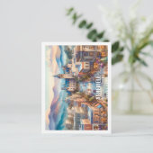 Asheville North Carolina Fantastischer Ort Aquarel Postkarte (Stehend Vorderseite)