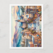 Asheville North Carolina Fantastischer Ort Aquarel Postkarte (Vorderseite)