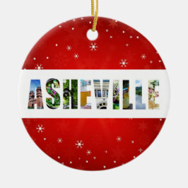 Asheville North Carolina Fotos Weihnachten Keramik Ornament