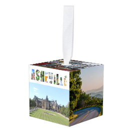 Asheville North Carolina Fotos Weihnachten Würfelornament