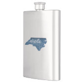 Asheville North Carolina Holzkörner Flachmann (Links)