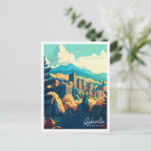 Asheville North Carolina Jahrgangsreise Postkarte (Stehend Vorderseite)