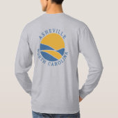 Asheville North Carolina Langärmel T-Shirt (Rückseite)