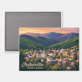 Asheville North Carolina Magnet (Vorderseite/Rückseite)