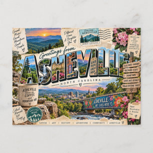 Asheville North Carolina Postkarte