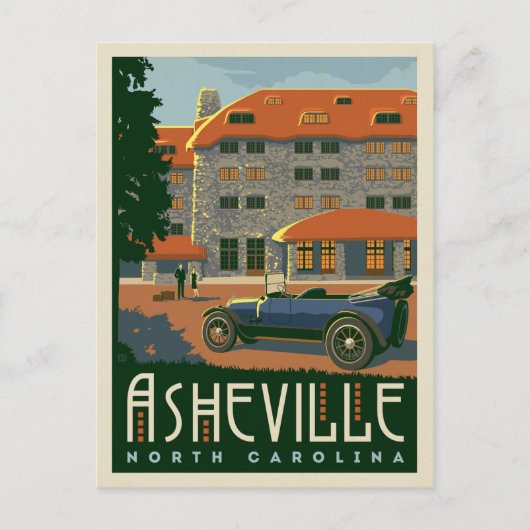 Asheville, North Carolina Postkarte (Vorderseite)