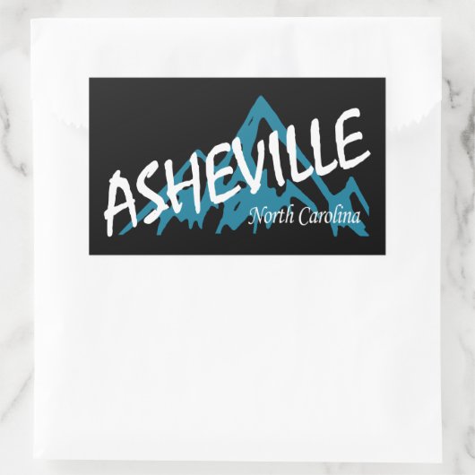 Asheville North Carolina Rechteckiger Aufkleber (Tasche)
