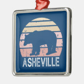 Asheville North Carolina Retro Bear Ornament Aus Metall (Links)