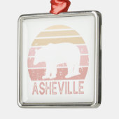 Asheville North Carolina Retro Bear Ornament Aus Metall (Links)
