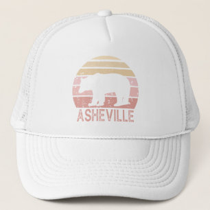 Asheville North Carolina Retro Bear Truckerkappe