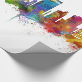 Asheville North Carolina Skyline Geschenkpapier (Ecke)