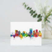 Asheville North Carolina Skyline Postkarte (Stehend Vorderseite)