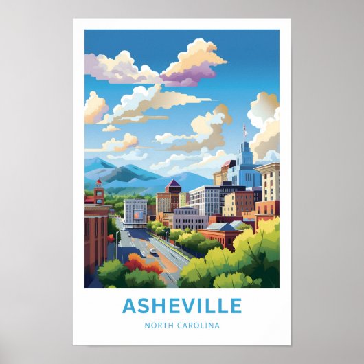 Asheville North Carolina Travel Print Poster (Vorne)