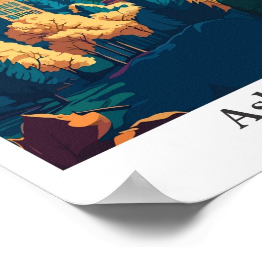 Asheville North Carolina Vintag Poster (Ecke)