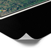 Asheville North Carolina Von der Raumfahrtsatellit Poster (Ecke)