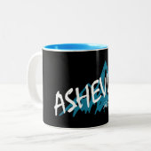 Asheville North Carolina Zweifarbige Tasse (Vorderseite Links)