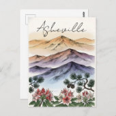 Asheville Postcard Postkarte (Vorne/Hinten)