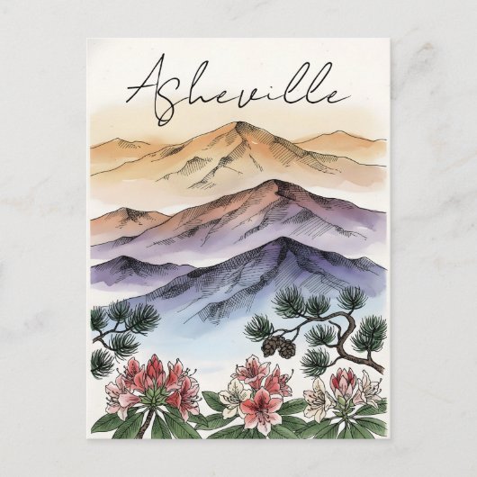 Asheville Postkarte (Vorderseite)