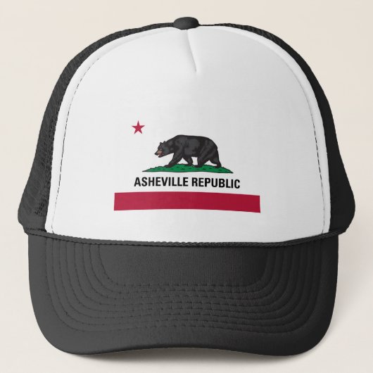 Asheville-Republik Truckerkappe (Vorderseite)