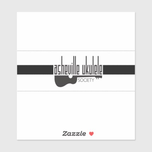 Asheville Ukulele Society Aufkleber (Blatt)