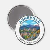 Asheville USA Magnet (Vorderseite/Rückseite)