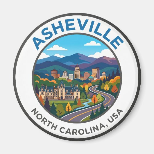 Asheville USA Magnet (Vorne)
