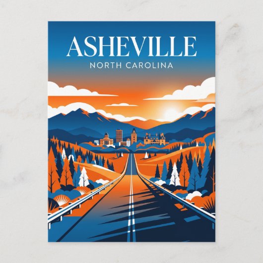 Asheville USA Postkarte (Vorderseite)