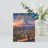 Asheville USA Postkarte (Stehend Vorderseite)
