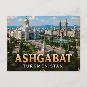 Ashgabat Turkmenistan Zentralasien Reise 📍 Postkarte