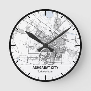 Ashgabat Uhr Stadt Linien Kunst