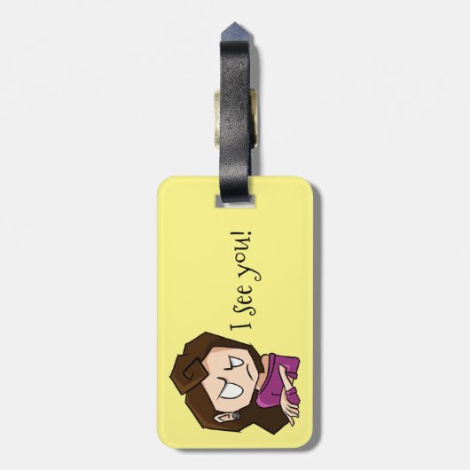 Äshi "I see you" Gepäckanhänger (Rückseite vertikal)