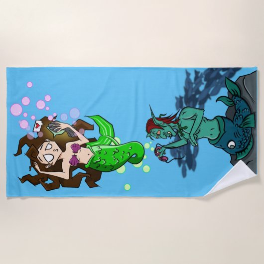 Äshi "Meerjungäsh" Strandtuch (Vorderseite)