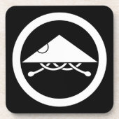 Ashigaru-Helm im Zirkel Untersetzer (Vorderseite)