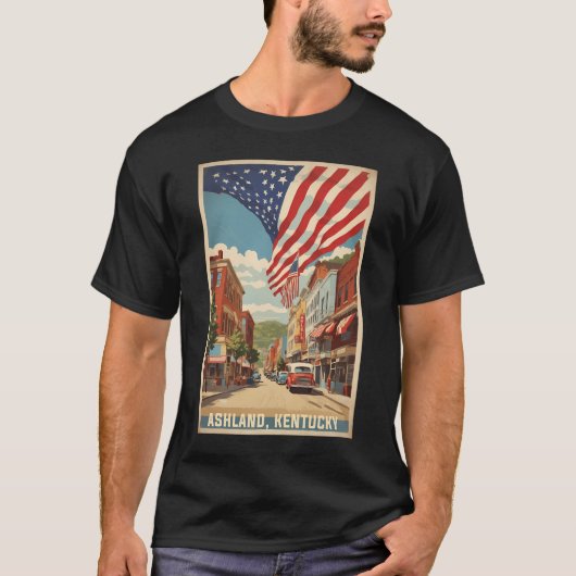 Ashland Kentucky Usa Vintage Tourismus T-Shirt (Vorderseite)