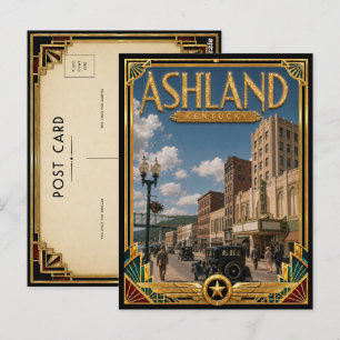 Ashland Kentucky Vintage Art Deco Golden Age Postkarte