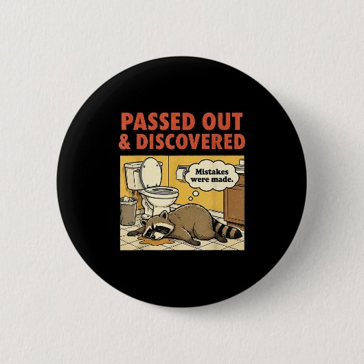 Ashland Liquor Bandit Raccoon Funny Button (Vorderseite)