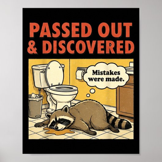 Ashland Liquor Bandit Raccoon Funny Poster (Vorne)