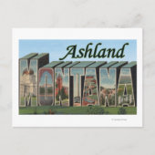 Ashland, Montana - Große Briefmarkenszenen Postkarte (Vorderseite)