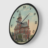 Ashland Ohio Postcard Clock of Jail Große Wanduhr (Winkel)