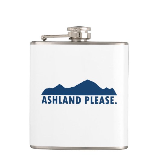 Ashland Oregon Bitte Flachmann (Vorderseite)