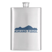 Ashland Oregon Bitte Flachmann (Vorderseite)