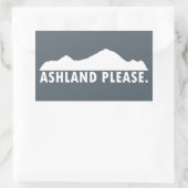 Ashland Oregon Bitte Rechteckiger Aufkleber (Tasche)
