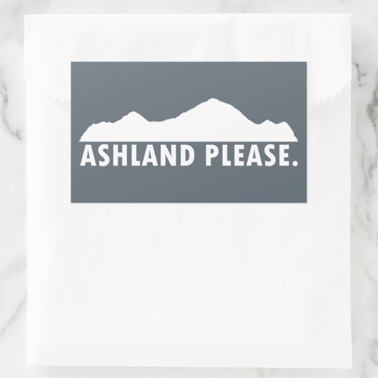 Ashland Oregon Bitte Rechteckiger Aufkleber (Tasche)