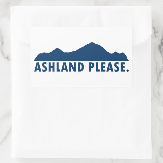 Ashland Oregon Bitte Rechteckiger Aufkleber (Tasche)