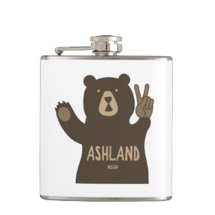 Ashland Oregon Friedensbär Flachmann
