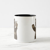 Ashland Oregon Peace Bear Zweifarbige Tasse (Mittel)