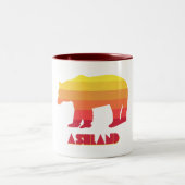 Ashland Oregon Rainbow Bear Zweifarbige Tasse (Mittel)