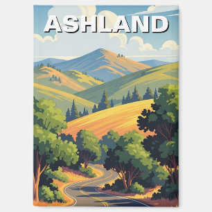 Ashland Oregon Reise-Postkarte Magnet
