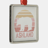 Ashland Oregon Retro Bear Ornament Aus Metall (Rechts)