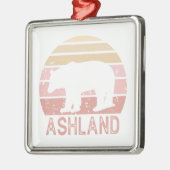 Ashland Oregon Retro Bear Ornament Aus Metall (Links)